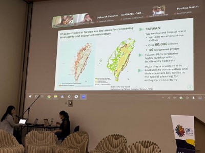 5-2代表團團員林業保育署石芝菁簡任技正於BIOFIN原住民族與在地社區財務投資交流會議分享臺灣經驗